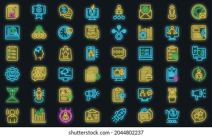 Brand ambassador icon. Outline brand ambassador vector icon neon color on black
