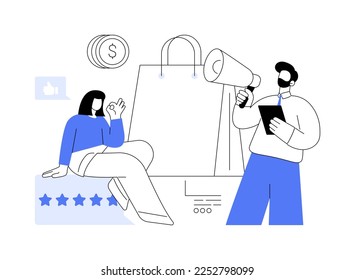 Brand awareness abstract concept vector illustration. Advertising management, brand management, strategy development, product research result, marketing survey metrics measurement abstract metaphor.