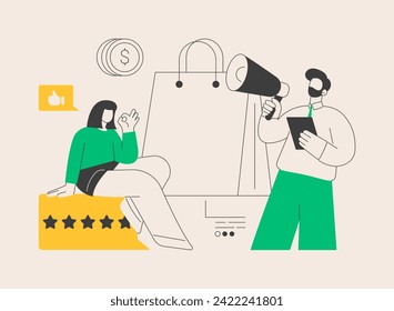 Brand awareness abstract concept vector illustration. Advertising management, brand management, strategy development, product research result, marketing survey metrics measurement abstract metaphor.