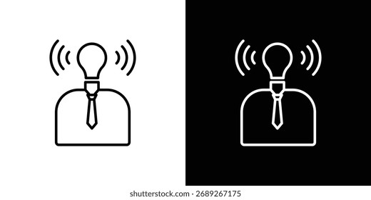 Brand awareness icon. Editable stroke. Icon for web.