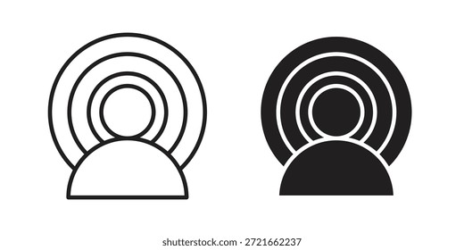 Icono de conciencia de marca paquete de Vector de carrera plana y delgada. Conjunto de iconos editables