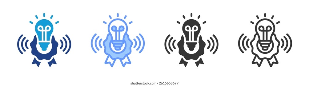 Brand Awareness icon set multiple style collection
