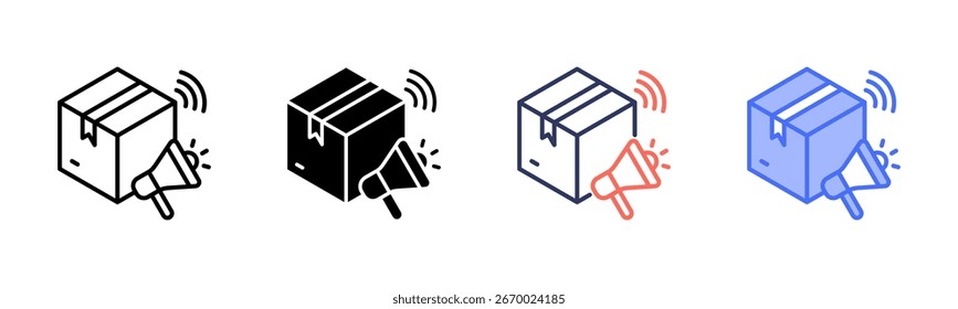 Brand Awareness icon set multiple style collection