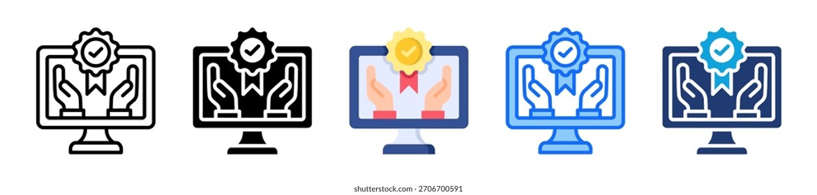Conjunto de iconos de conciencia de marca Ilustración vectorial de Colección de estilo múltiple