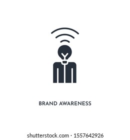 brand awareness icon. simple element illustration. isolated trendy filled brand awareness icon on white background. can be used for web, mobile, ui.