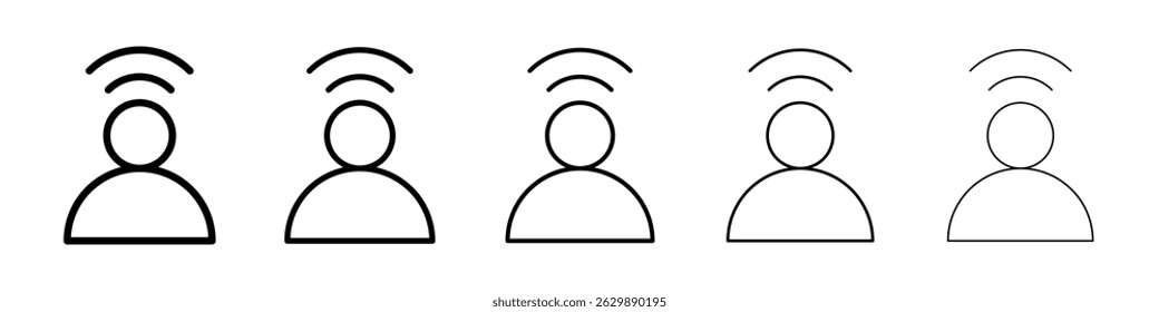 Brand awareness icon Simple thin line flat symbol