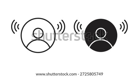 Brand awareness icon symbol. Vector EPS 10. line and glyph icon