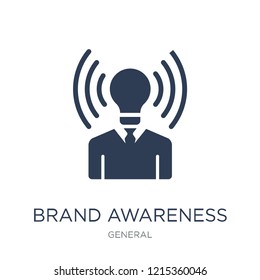 brand awareness icon. Trendy flat vector brand awareness icon on white background from general collection, vector illustration can be use for web and mobile, eps10