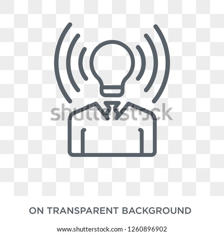 brand awareness icon. Trendy flat vector brand awareness icon on transparent background from general  collection. High quality filled brand awareness symbol use for web and mobile