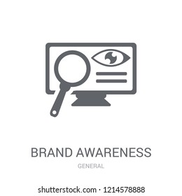 Brand Awareness Icon. Trendy Brand Awareness Logo Concept On White Background From General Collection. Suitable For Use On Web Apps, Mobile Apps And Print Media.