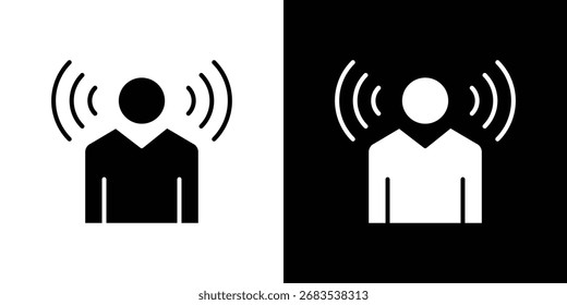 Gráficos de Vector de icono de conciencia de marca. Conjunto de Vector negro sólido plano