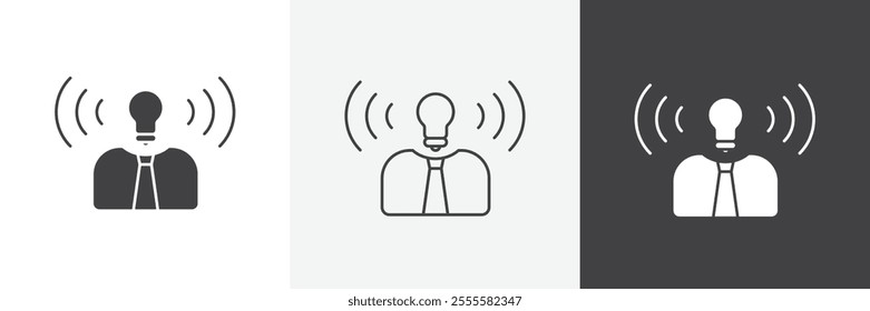 Brand awareness icon vector set for ui designs