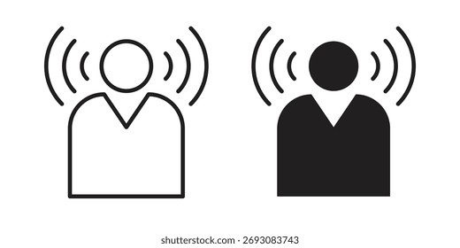 Brand awareness icon vector in simple flat design, outline.
