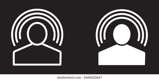 Brand awareness line icon vector illustration set.Brand awareness line icon vector illustration set.Influencer icon symbol pictogram. stroke designs
