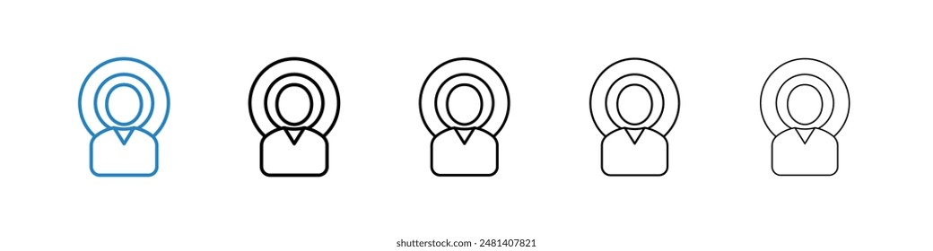 Brand awareness liner icon vector set.