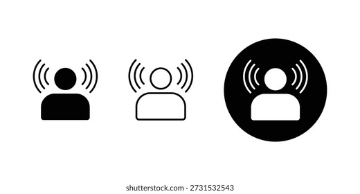 Conjunto de iconos de Vector de reconocimiento de marca. Conjunto de iconos de conciencia de marca lleno y estilo delineado.