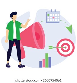 Brand awareness Vector Illustration Which can easily modify or edit

