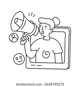 Brand Awareness vector outline illustrations. EPS 10 file