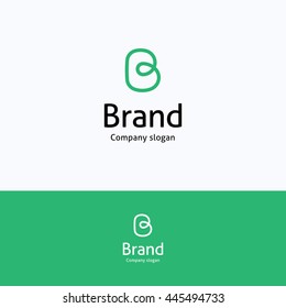 Brand B letter alphabet loop logo