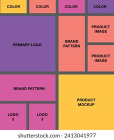 Plantilla de placa de marca, modelo vectorial para la presentación de productos
