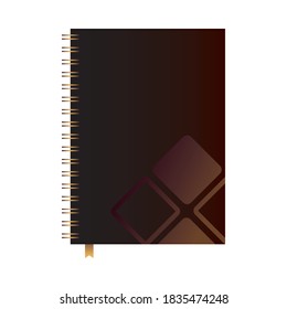 bloc de notas enlazado a marca para diseño de ilustraciones vectoriales empresariales