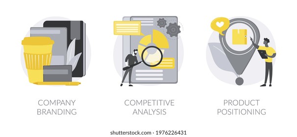 Brand building agency abstract concept vector illustrations.