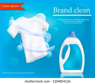 Brand clean concept background. Realistic illustration of brand clean vector concept background for web design