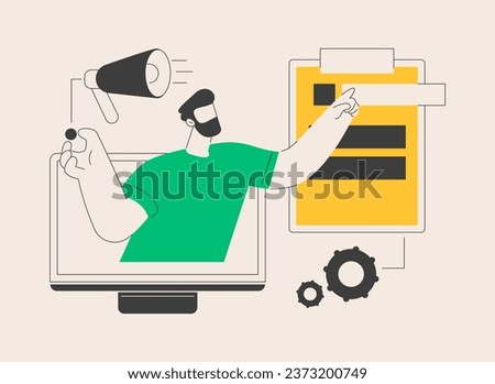 Brand communication guideline abstract concept vector illustration. Brand guidelines, communication standard, visual identity, representation in media, communicative strategy abstract metaphor.