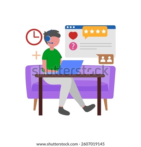Brand Community Interaction Vector Illustration