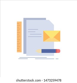 Brand, company, identity, letter, presentation Flat Color Icon Vector