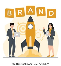 Brand concept branding vector illustration 