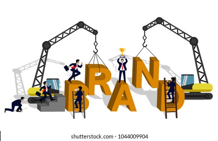 Brand Concept. Competitors who compete in product branding to succeed  And is acceptable in the market world.
