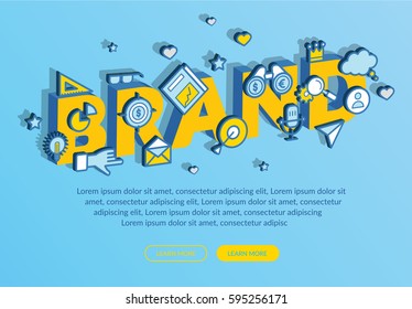 Brand Concept for web page. Vector illustration