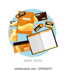 Brand Design. Corporate identity template. Vector company style