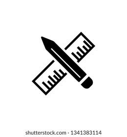 brand design, office supplies, pencil icon, icon. Element of web for mobile concept and web apps illustration. Icon for website design and development, app development. Vector