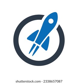 Desarrollo de marca Icono azul plano Isolación sobre el vector de fondo blanco Ilustración | Iconos de Seo