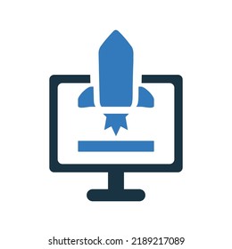 Brand development icon. Editable vector logo.