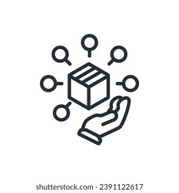 brand development icon. vector.Editable stroke.linear style sign for use web design,logo.Symbol illustration.