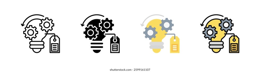 Brand Development Multi Style Icon Set Vector