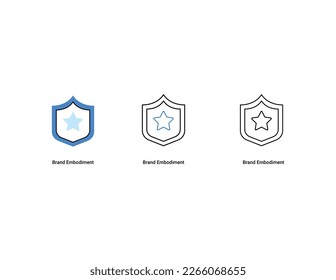 Brand Embodiment Vector line icon with editable stroke