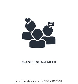 brand engagement icon. simple element illustration. isolated trendy filled brand engagement icon on white background. can be used for web, mobile, ui.