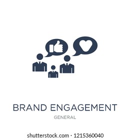 brand engagement icon. Trendy flat vector brand engagement icon on white background from general collection, vector illustration can be use for web and mobile, eps10
