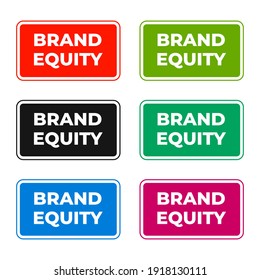 Brand Equity Icon Badge Label Design Vector