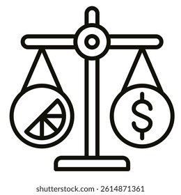 Brand Equity icon line vector illustration