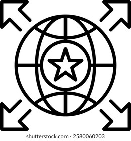Brand Expansion icon line vector illustration