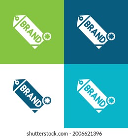 Brand Flat four color minimal icon set