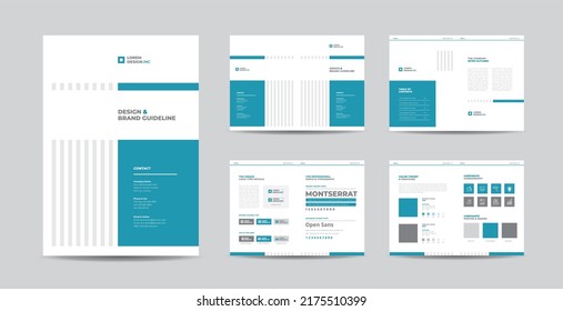 Brand Guideline Design Or Company Theme And Art Direction Guide Or Identity Color Sheet