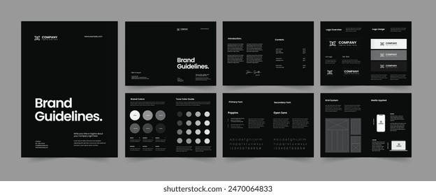 Brand guideline design and brand guide layout also logo guideline template