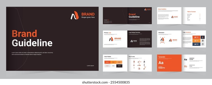 Brand Guideline design template or Brand guideline design layout