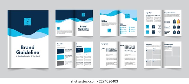 Brand Guideline Layout Brochure Template Design